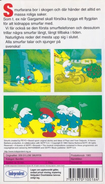 Den gyllene smurfen (Secondhand media)