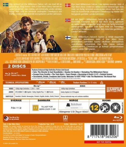 Solo - A Star Wars Story (2-disc) (Secondhand media)